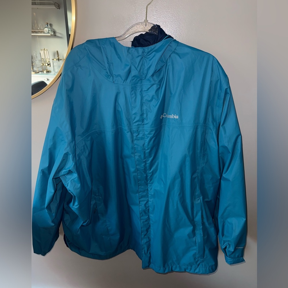 Columbia Teal and Navy Windbreaker Sz XXL New
